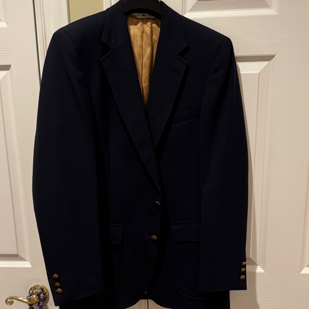 Vintage 1980s Izod Lacoste Classic Navy Blazer - Picture 2 of 9